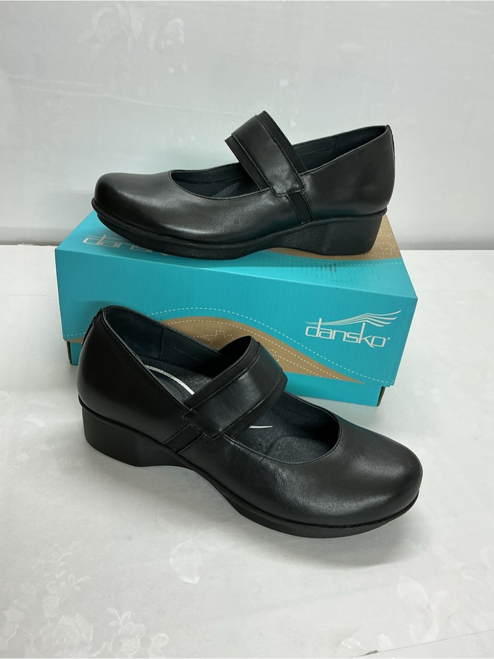 Dansko Black Mary Jane Low Wedge Heel Comfort Shoe - Picture 1 of 6